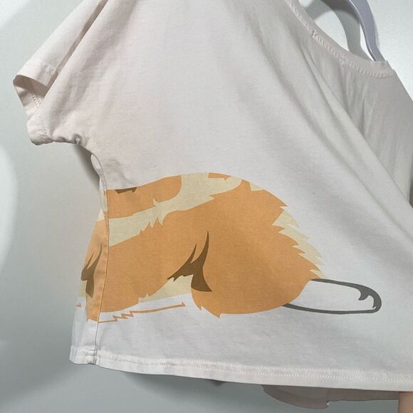 Corgi dog Crop top Sz large with wrap around design - Picture 5 of 6
